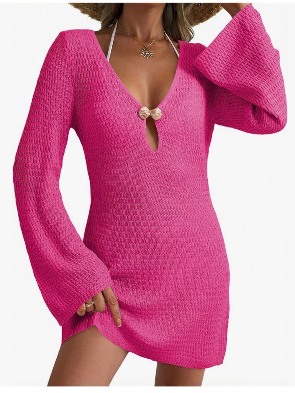 Women’s Knit Long Sleeve Swimsuit Coverup Knit
